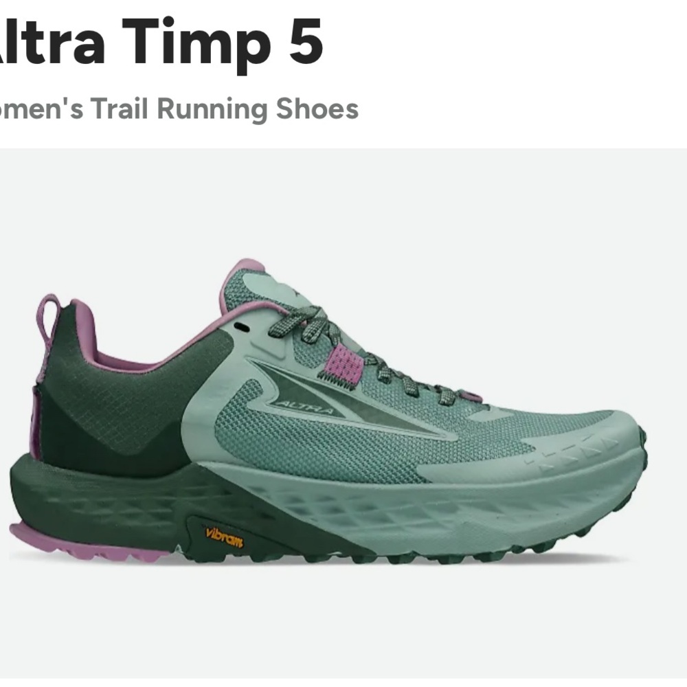 Altra Athletic Shoes Green and Purple Trail Running